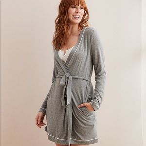 Aerie gray modal robe xs/s